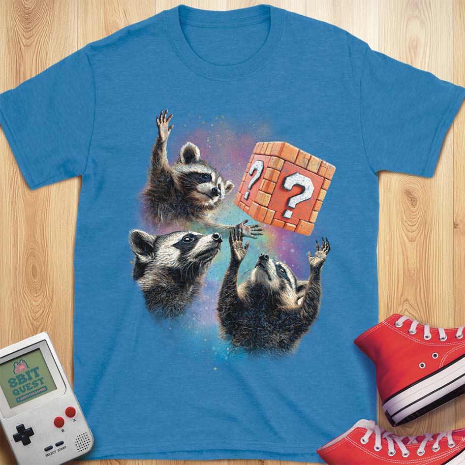 3 Raccoons Question Box T-Shirt