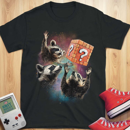 3 Raccoons Question Box T-Shirt