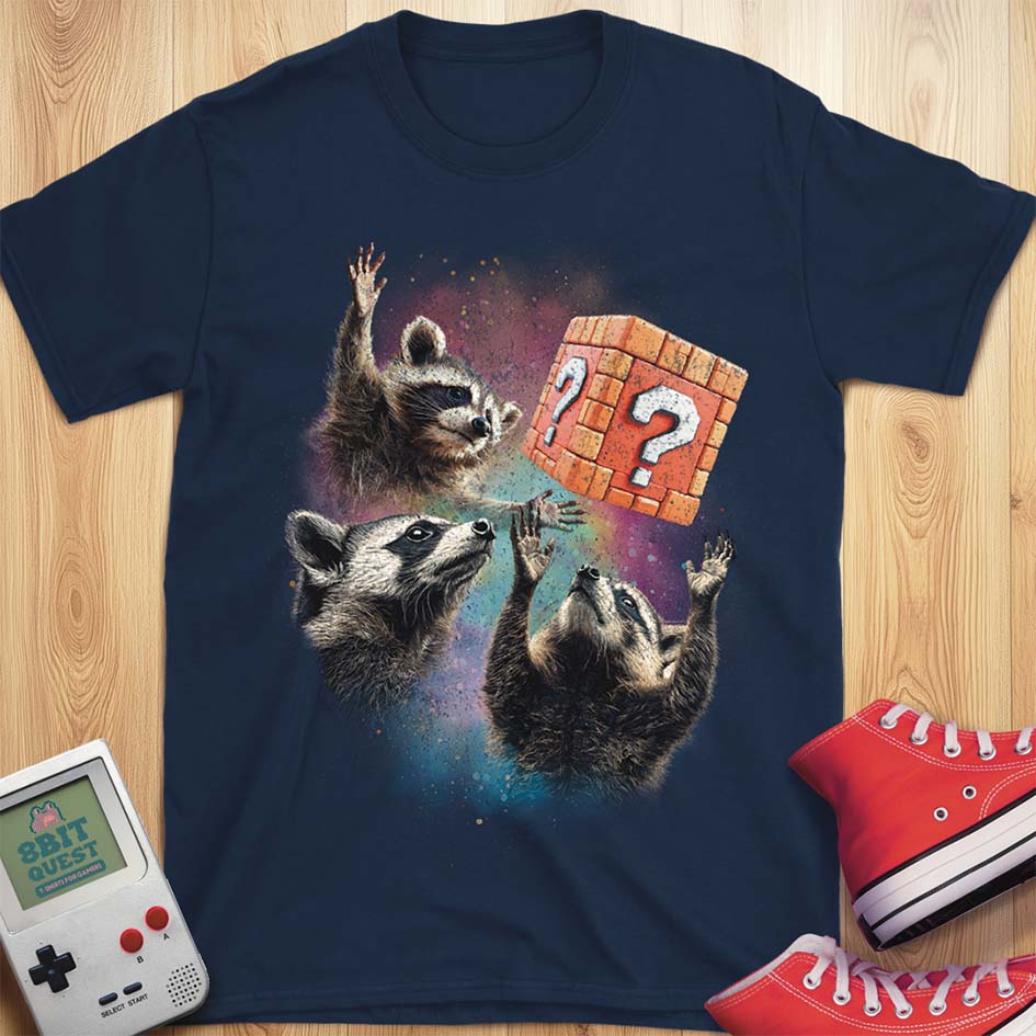 3 Raccoons Question Box T-Shirt