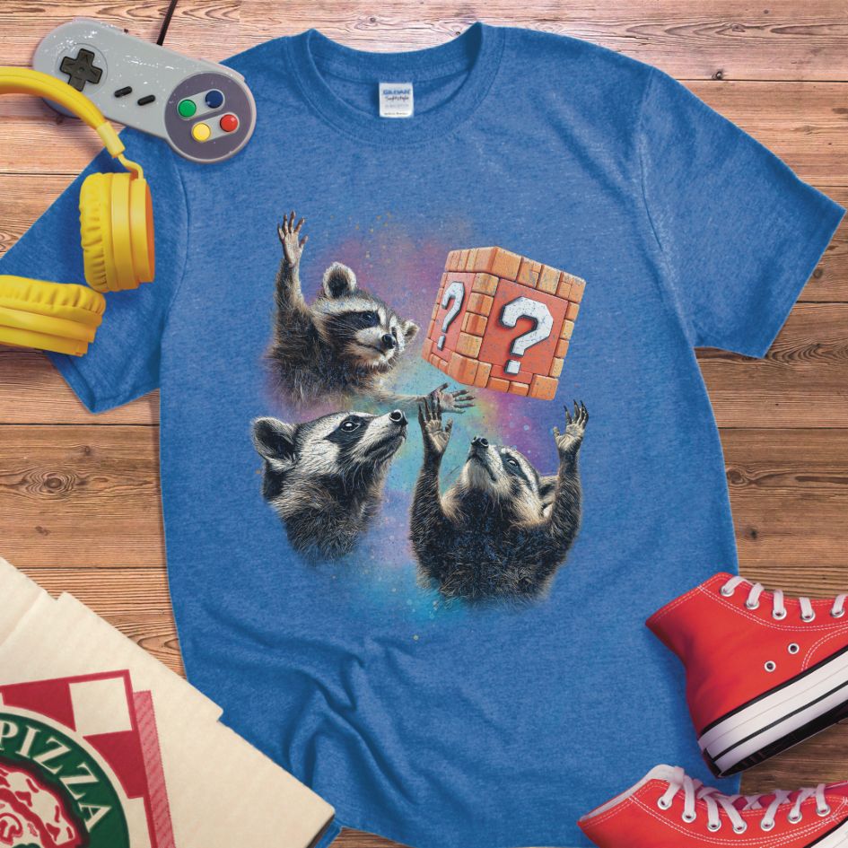 3 Raccoons Question Box T-Shirt