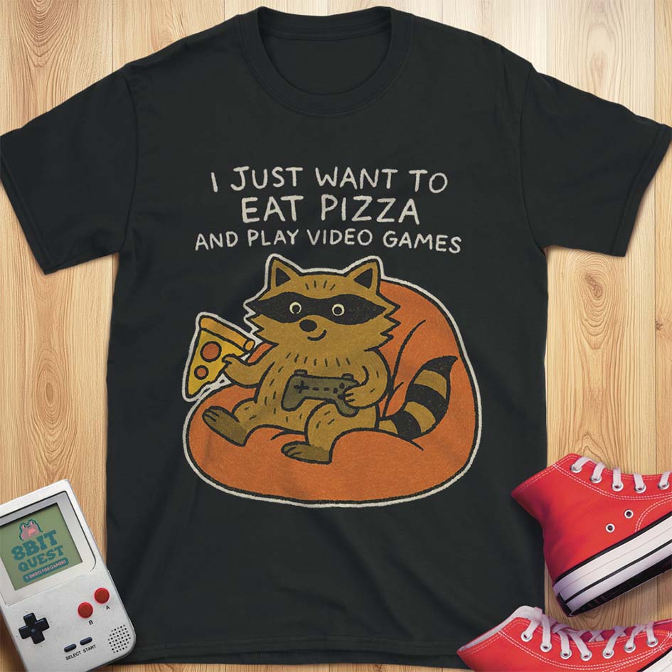 Eat Pizza Play Games T-Shirt