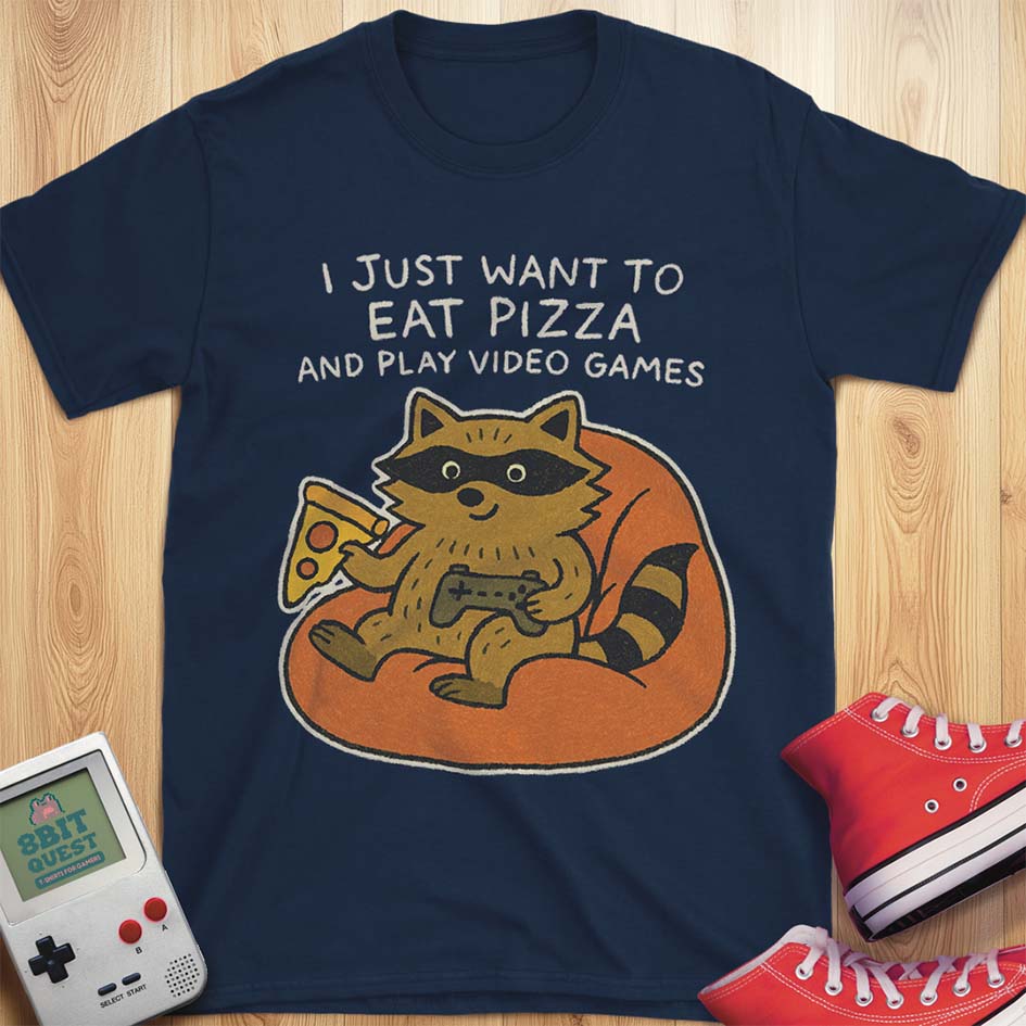 Eat Pizza Play Games T-Shirt