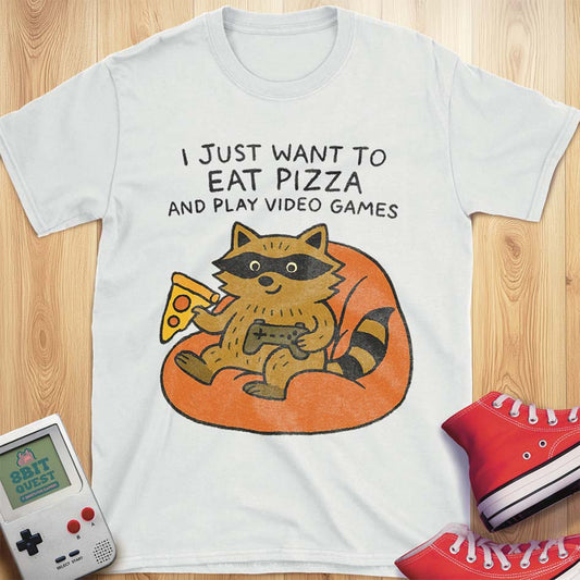 Eat Pizza Play Games T-Shirt